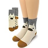 WARRIOR ALPACA SOCKS - Baby Alpaca Wool Happy Family Alpaca Face Socks for Adults, Teens & Kids