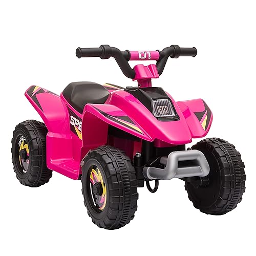Aosom 6V Kids ATV 4-Wheeler Ride on Car, Electric Motorized Quad