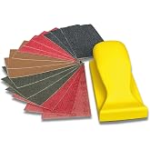 Scorch Marker Mesh Sanding Kit, Sander Block and 15 Sheets, 80 to 600 Grit | Wash them, reuse them, sand again. Mesh sheets in 5 grits from coarse to fine, plus a comfortable sander block. 16 pieces.