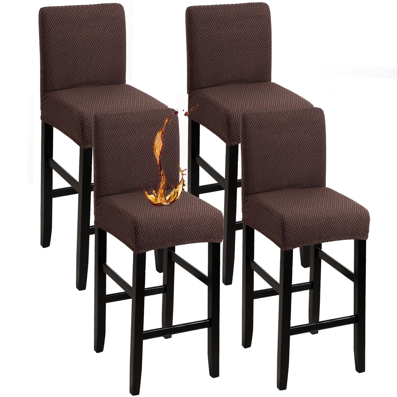 YISUN Waterproof Bar Stool Covers, Stretch Pub