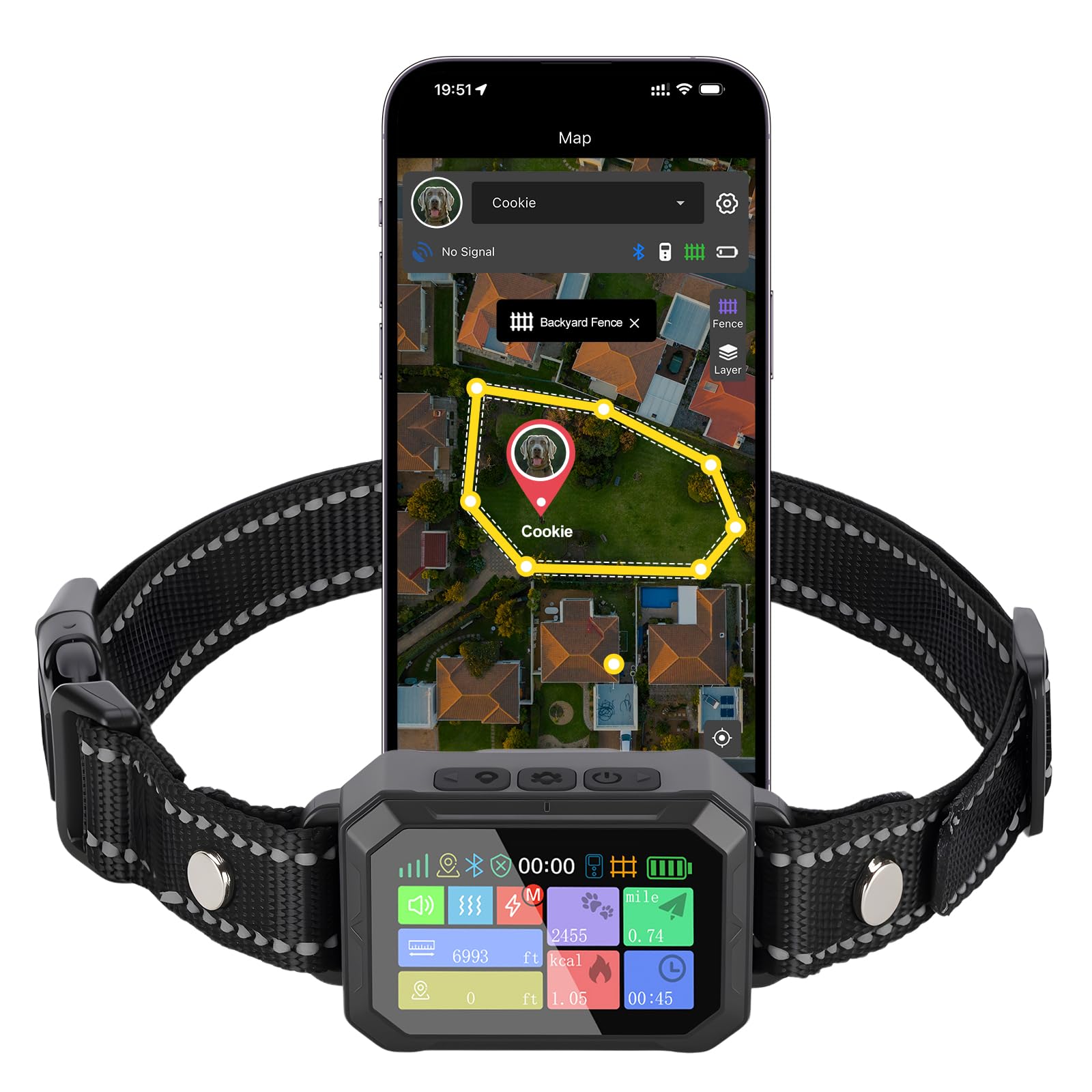 Photo 1 of GPS Wireless Dog Fence System - Electric Training Collar with Free App for Dogs 15 Lbs+ (Black)