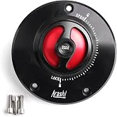 Areyourshop CNC Keyless Fuel Gas Tank Cap For Kawasaki ER-6F ER-6N Ninja 650 2009+, GTR 1400 2010+, Ninja 1000 ZX-10R 2008+, Ninja 600 ZX-6R 2009+, VERSYS 1000 ABS 2012-2018, Z750 Z750R 2007-2016 Red