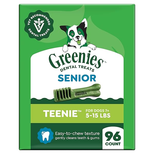 GREENIES DENTAL TREATS FOR DOGS, VETERINARIAN-RECOMMENDED AGING CARE...