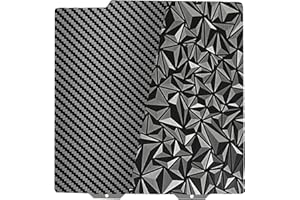RETUXEP PEO PET Build Plate for Bambu Lab A1 Mini 3D Printer,184x184mm Double Sided Flexible Sheet Spring Steel Plate, Removable Platform (Diamond PEO+Carbon Fiber PET)