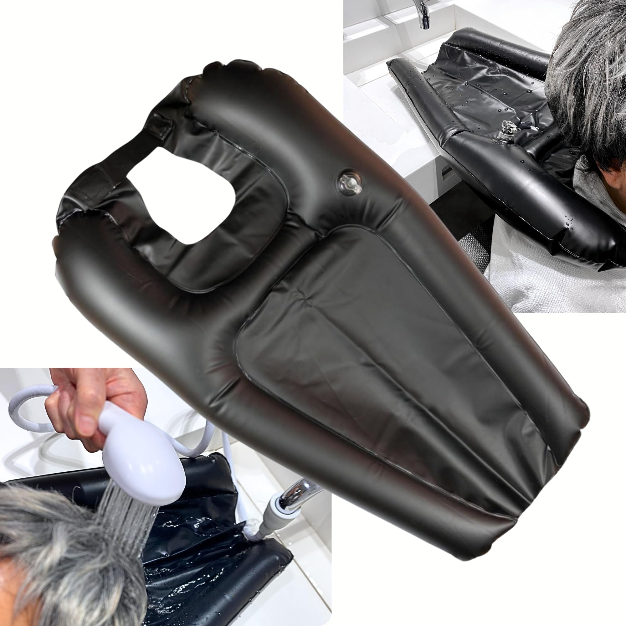 URI | Portable Shampoo Basin for Home | Portable Shampoo Basin | Washing Hair for Elderly or bedridden Individuals | Portable Sink for Bed | Care for Elderly and Children