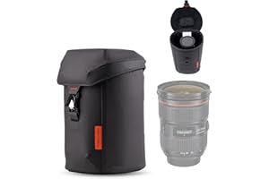 PGYTECH Camera Lens Bag, Magnetic Buckle Camera Lens Case, Water Resistant Protective Lens Pouch for DSLR Camera Lens, Size M