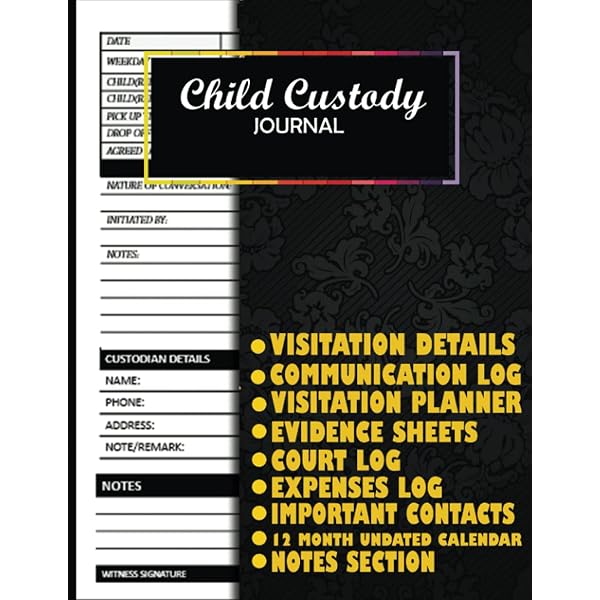 Child Custody Journal: Record diary for custody battles and visitation  rights | Record, log and track your kids essential information with this  divorce notebook: Custody, Express: 9781688160590: Amazon.com: Books