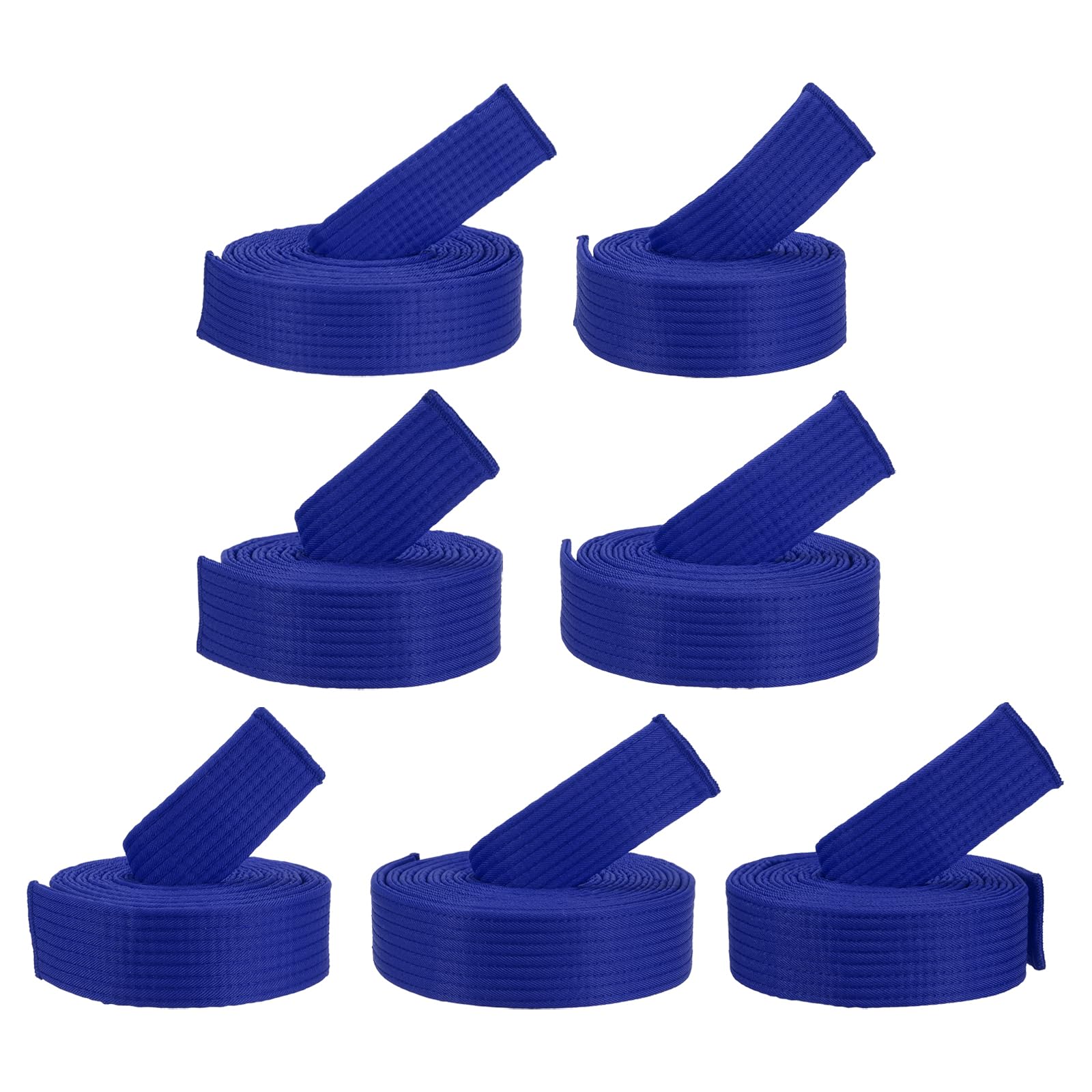 PATIKIL Taekwondo Colored Ranking Belts, 6 Sizes Polyester BJJ Martial Arts Colored Ranking Belts for Coach Teaching Practice, Blue