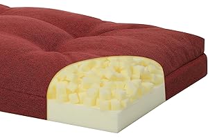 baibu 36 Inch Dual-Layer Patent Design Memory Foam Bench Cushion, Non-Slip Indoor Bench Cushion Standard Size Foam Pad with Machine Washable Cover (Red, 36x15x3in)