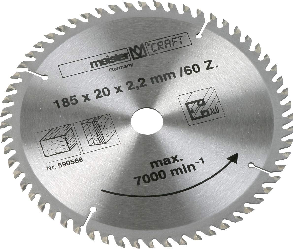 Meister Saw Blade 185 X 20 Mm 60 Teeth 5905680 Amazon Co Uk