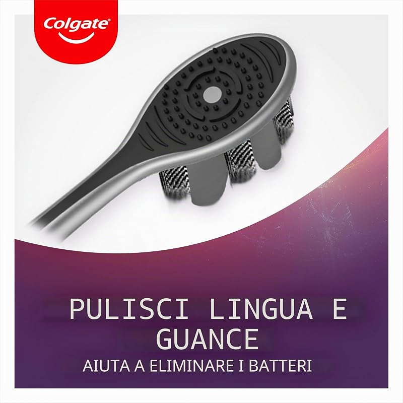 Spazzolino Manuale Colgate Max White Ultra, Sorriso Più Luminoso, Rimuove le Macchie Superficiali, Pulisce Tra i Denti, Setole ad Alta Densità, Imballaggio Riciclabile