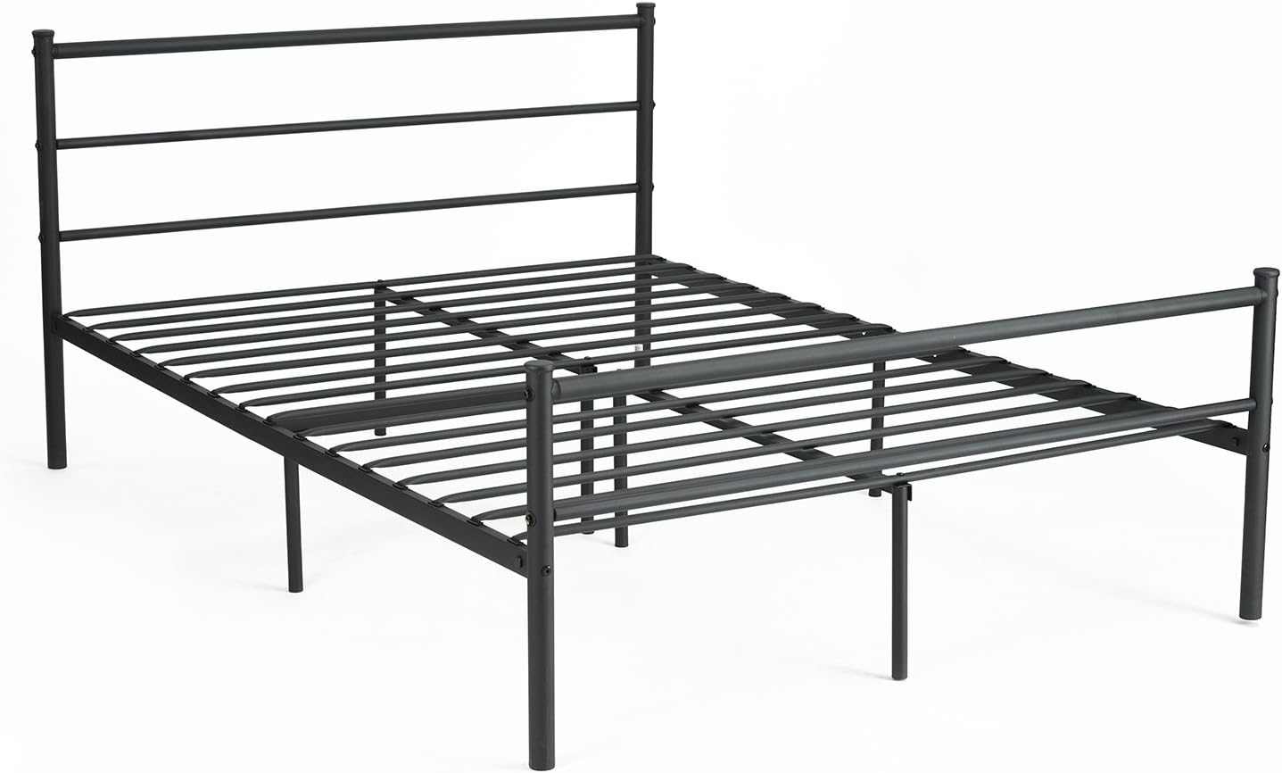 GreenForest Metal Bed Frame Queen Size, Two Headboards 10