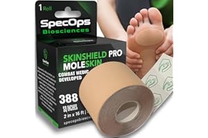 SpecOps Biosciences Thin Athletic Moleskin - Veteran Combat Medic Engineered Blister Prevention | Champion-Proven Premium Mol