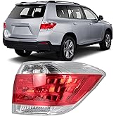 Silscvtt Passenger Side Outer Tail Light Assembly Replacement for Highlander 2011-2013 Right Tail Lamp 815500E070 TO2801185