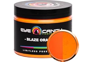 Eye Candy Pigments Premium Mica Powder - Blaze Orange (50gr) - for Epoxy, Resin, Soap, Paint, Woodworking, Acrylic Pouring, B