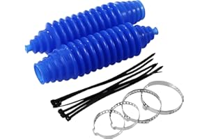 Universal Steering Rack and Pinion Tie Rod Boots, Silicone Bellow Boots with 2 Pieces Gaiter Pinion Boots, 4 Pieces Locking C