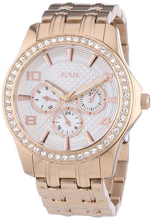 Guess Damen-Armbanduhr Analog Quarz Edelstahl W0147L3