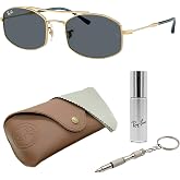 Ray-Ban RB3719 Oval Shape Sunglasses with Official RAYBAN Eyewear Kit