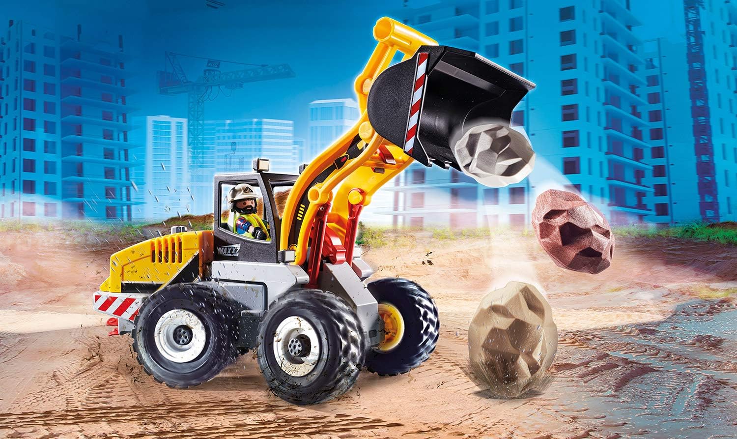 Playmobil 70445 City Action Construction Front End Loader with Movable Bucket, for Children Ages 5+ - Image 3