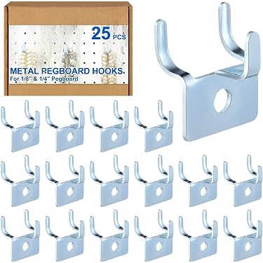 thumbnail image 2 of ProCraft 10 Inch Metal Mega Peg Hooks For Pegboard – 20 Pack USA Made 2 of 6