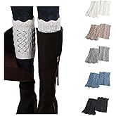 Bestjybt Womens Short Boots Socks Crochet Knitted Boot Cuffs Leg Warmers Socks