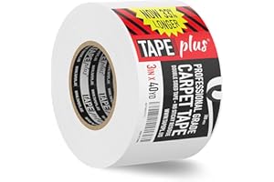 TapePlus Professional Rug Tape - Wide 3 Inch by 40 Yards (120 Feet - 2X More) - Double Sided Non-Slip Carpet Tape - Premium White - Perfect Gripper for Indoor Rugs