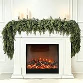2 Pack 6 Ft Artificial Cedar Garland, Christmas Garland | Realistic Greenery Garlands for Fireplace Mantle Door Table Upstairs Wall Indoor Outdoor Holiday Decorations
