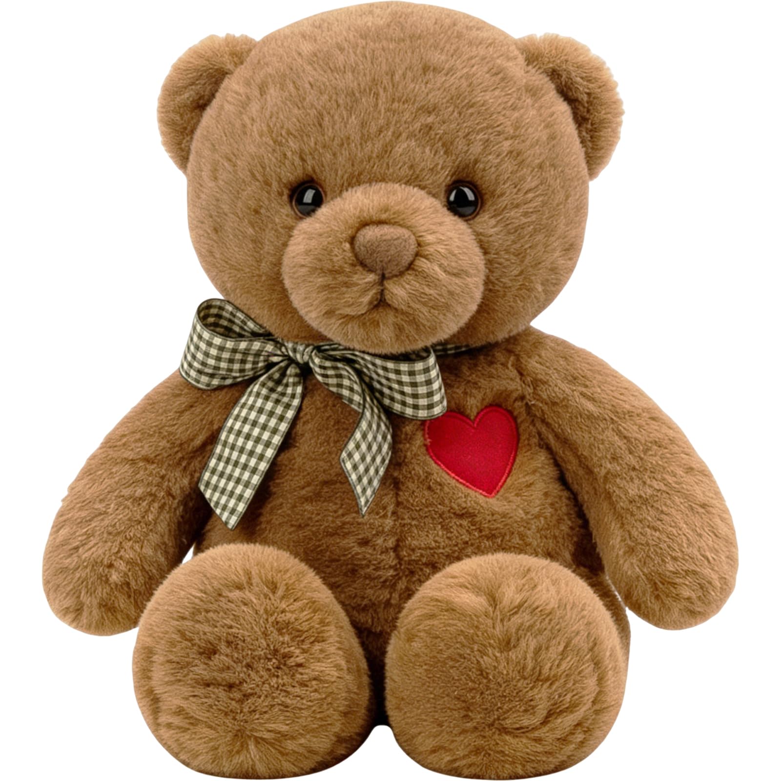 XazNvc Small Bear, Plushies, Cute Brown Bear Stuffed Animal With Heart, Soft Bear for Girlfriend Valentines Day Carnival Birthday Gifts (20cm)