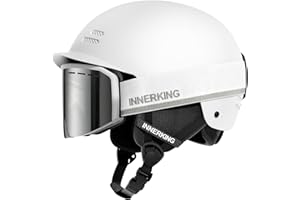 InnerKing Ski Helmet and Goggles Set for Men and Women, Durable ABS Snowboard Helmet, Adjustable Windproof Shockproof Snow Sports Helmet for Skiing