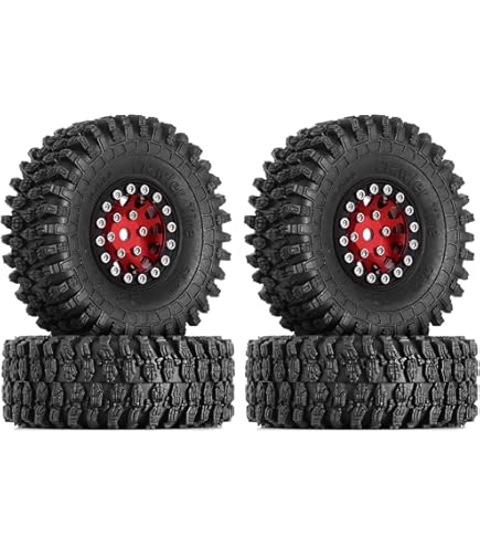 INJORA 1.0 RC Tyres Soft Rubber Tire All Terrain 58 * 20mm