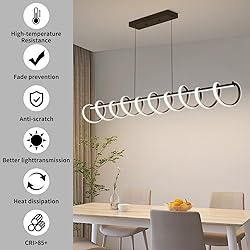 Black Chandelier, Modern Ceiling Spring-Shaped