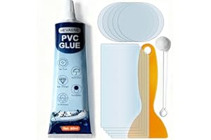 HEVAENS Air Mattress Patch Kit 60ml, Waterproof Vinyl Repair Kit for Air Mattress,Tents, Above Ground Pool Floats, Bouncy Houses, Inflatable Swimming Pool, Heavy Duty Pool Liner Patch Repair Kit