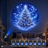 Christmas pattern projection festive lighting decorative night light | 8 Christmas projection patterns with trees, Santa, snowmen and more, creating festive decorative lighting for any room.