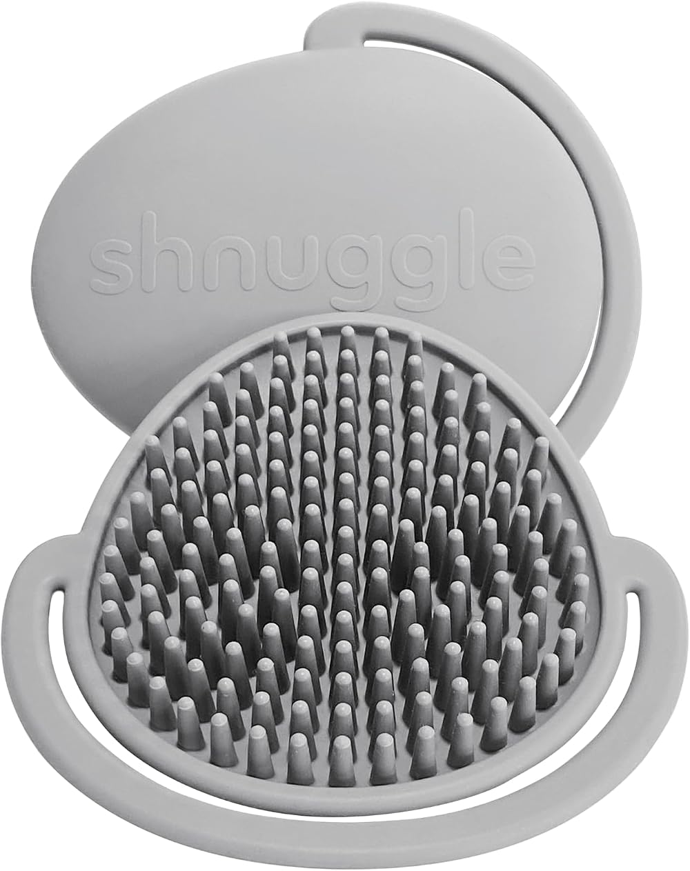 Shnuggle Baby Bath Brush Soft Silicone Bristles Grey Cradle Cap