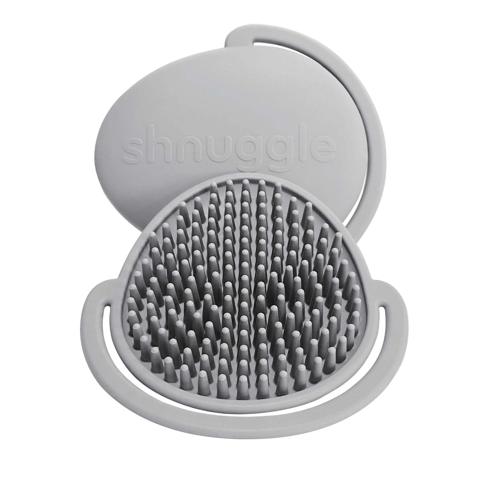 Shnuggle Baby Bath Brush | Soft Brush Helps to Massage Away Cradle Cap - Grey
