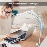 Hensam LED Desk Lamp Double Head with Clamp 12W 1400 Lumen 5 Color Modes view 5