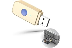 VONVOFF USB Bluetooth Car Kit [Stronger Mics& Noise Cancellation] &[Plug-and-Play] Bluetooth 5.3 Receiver Adapter for Car Music/Hands-Free Calls/Stereo Audio,(H222) Gold