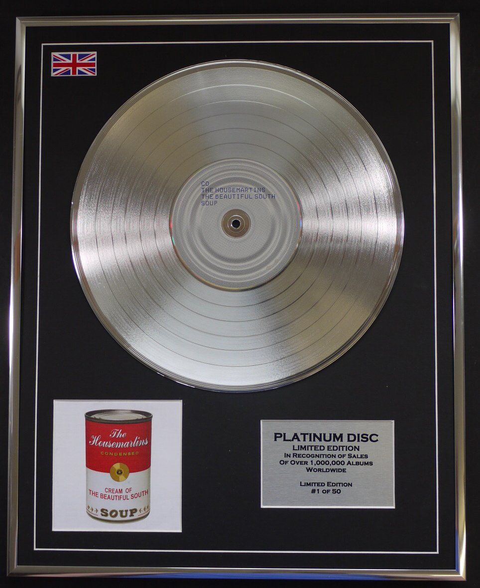 THE HOUSEMARTINS/LTD EDITION CD PLATINUM DISC/CREAM OF THE BEAUTIFUL SOUTH SOUP