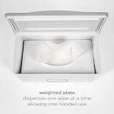 Ubbi Baby Wipes Dispenser Case with Weighted Plate Grey view 4