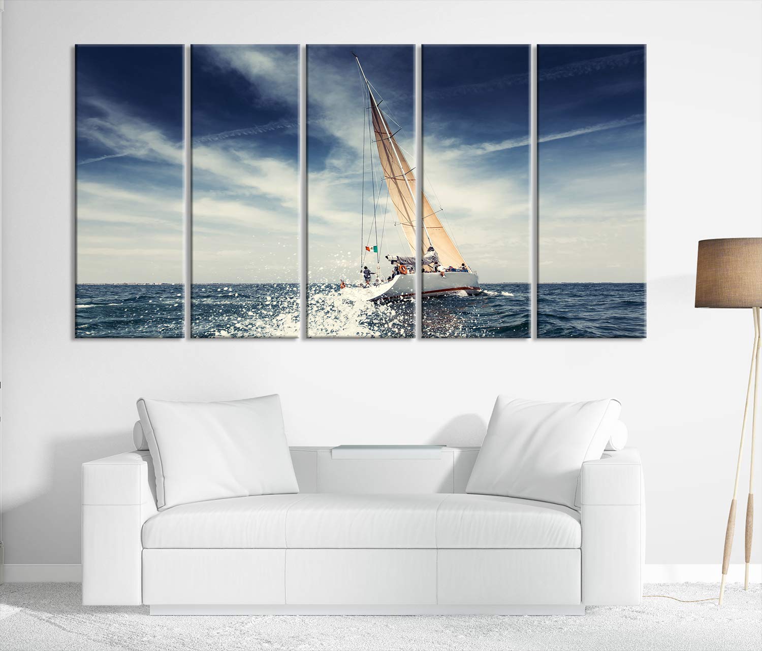 Large Coastal Wall Art Framed Adr Alpujarra