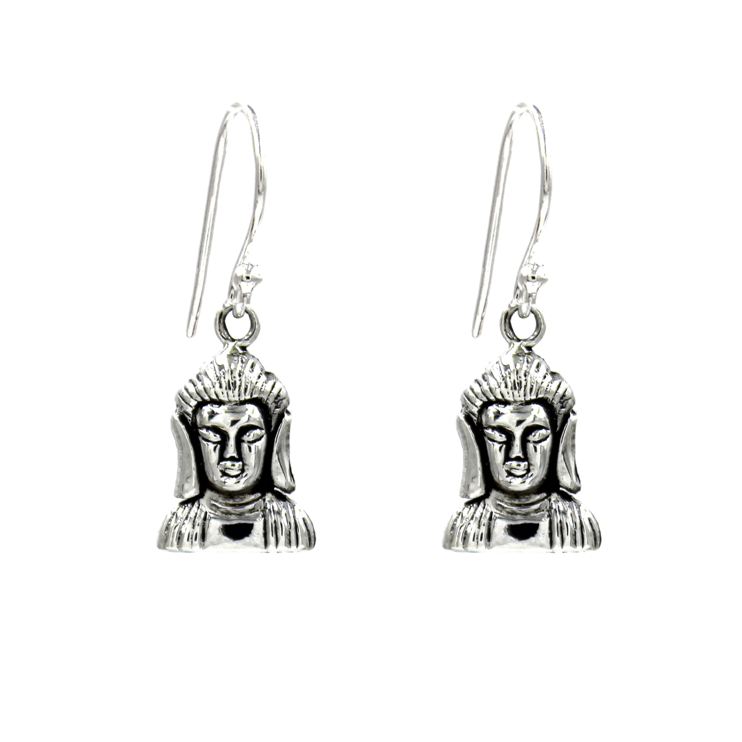 Drop Earring for Women 925 Sterling Silver Ethnic Buddha Design Engraving Designer Fashion Party Earring Jewellery Handmade By Artisans