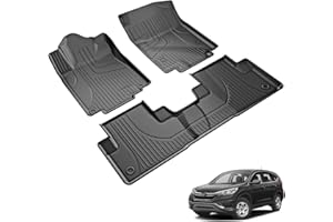 TTX LIGHTING Floor Mats for Honda CR-V CRV 2012 2013 2014 2015 2016 LX, SE & EX Include Front and Rear Row Liner Automotive Floor Mats All Weather Protection Mat Black
