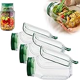 3 PCS Salad Jar With Side Opening, Salad Jars With Dressing Cup, Reusable Food Storage for Home, Outdoor, Travel, and Meal Prep