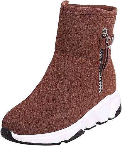 Amazon Hifeos ムートンブーツ ブーツ ミドルブーツ レディース 大きいサイズ 裏起毛 雪対応 防水 防滑 防寒 冬用 保温 スノー ブーツ 防風 雪遊び アウトドア 無地 ふわふわ もこもこ スノーシューズ きれいめ 大学生 高校生 Hifeos スノートレーニング