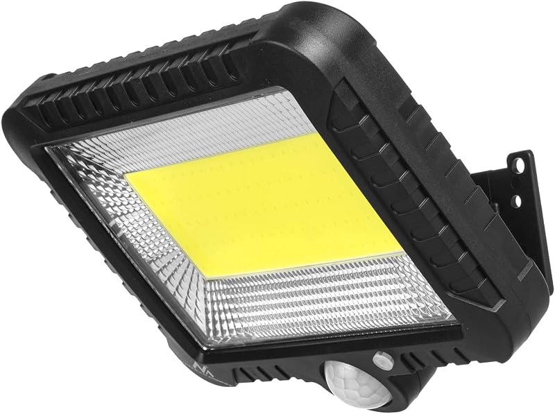 MCE438 Lampada Faretto LED Solare con Sensore di Movimento e Crepuscolare 5W 6000 K Esterno Cortile (1x Faretto)