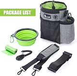 pecute Large Dog Treat Pouch Bag Water Bottle Holder Grey 5 Pockets view 7