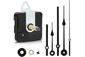 Wall Clock Repair Kit, 1-1/5" Mechanism Timepiece Repair Kit with Peach-Shaped Hands, Clock Movement Parts Motor Replacement 