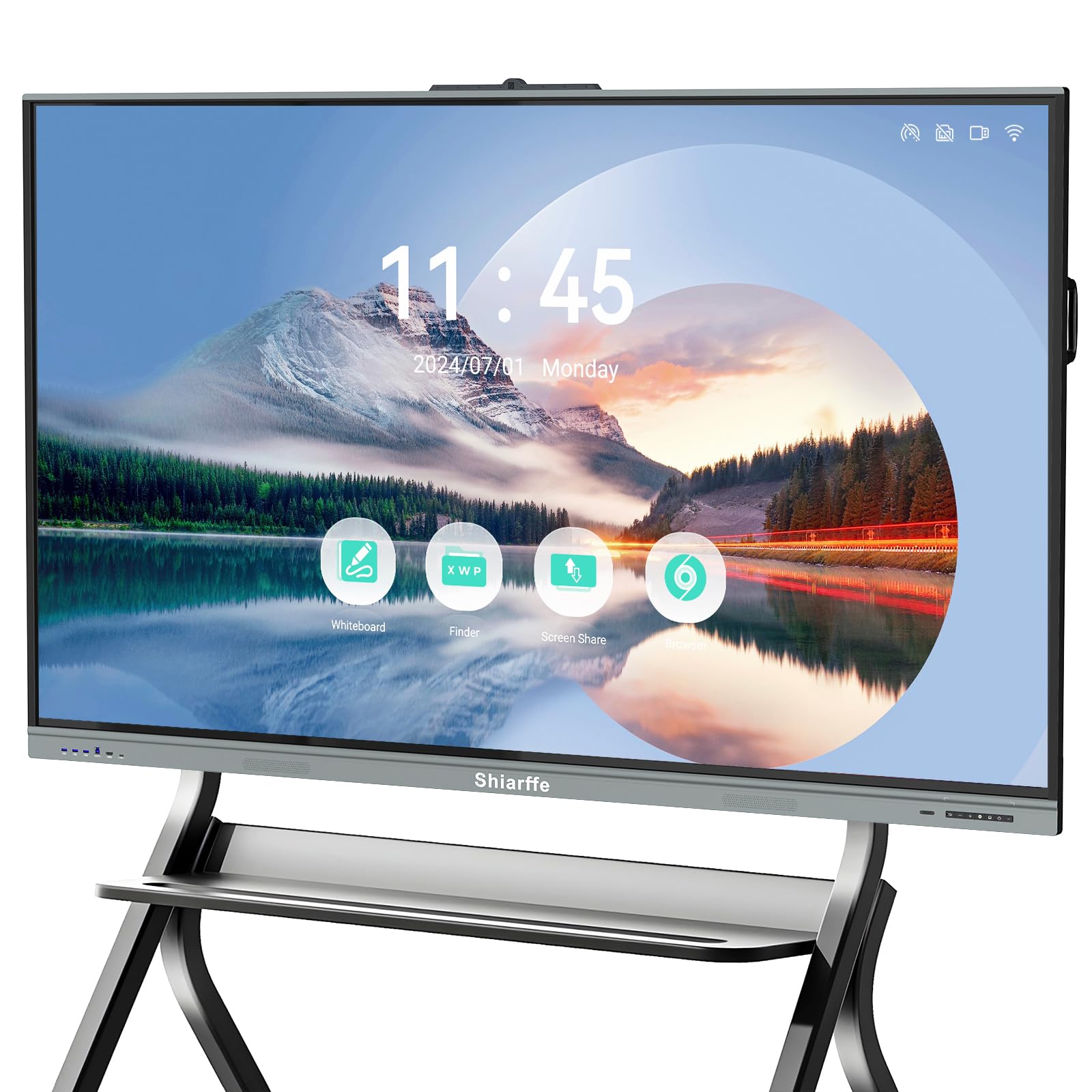 Photo 1 of Shiarffe 75 Inch Smart Board 4K UHD Smartboard Interactive Whiteboard with 48MP Camera, 8-Array Microphone, Touchscreen Digital Whiteboard for Classroom Office Home