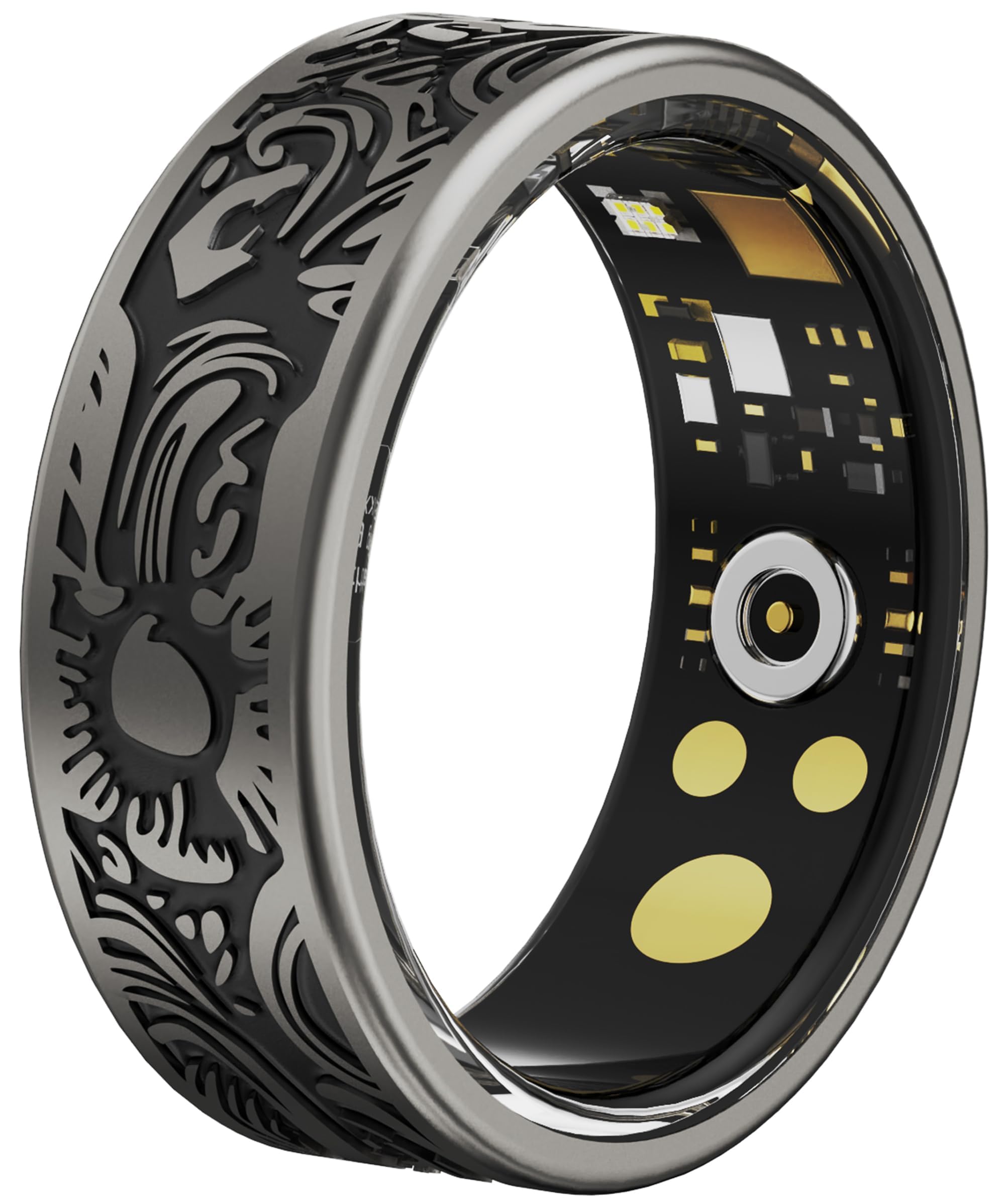Photo 1 of CNBRO Smart Ring Heart Rate Monitor Sleep Ring Fitness Tracker Blood Pressure Step Counter Calories Pedometer Waterproof Health Vintage Smart Rings for Men Women Unique Anillo inteligente