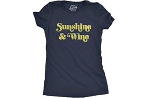 Crazy Dog Tshirts Womens Sunshine and Wine Tshirt Funny Summertime Drinking Vino Graphic Tee